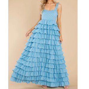 LoveShackFancy Idra Ruffle Gown Dress